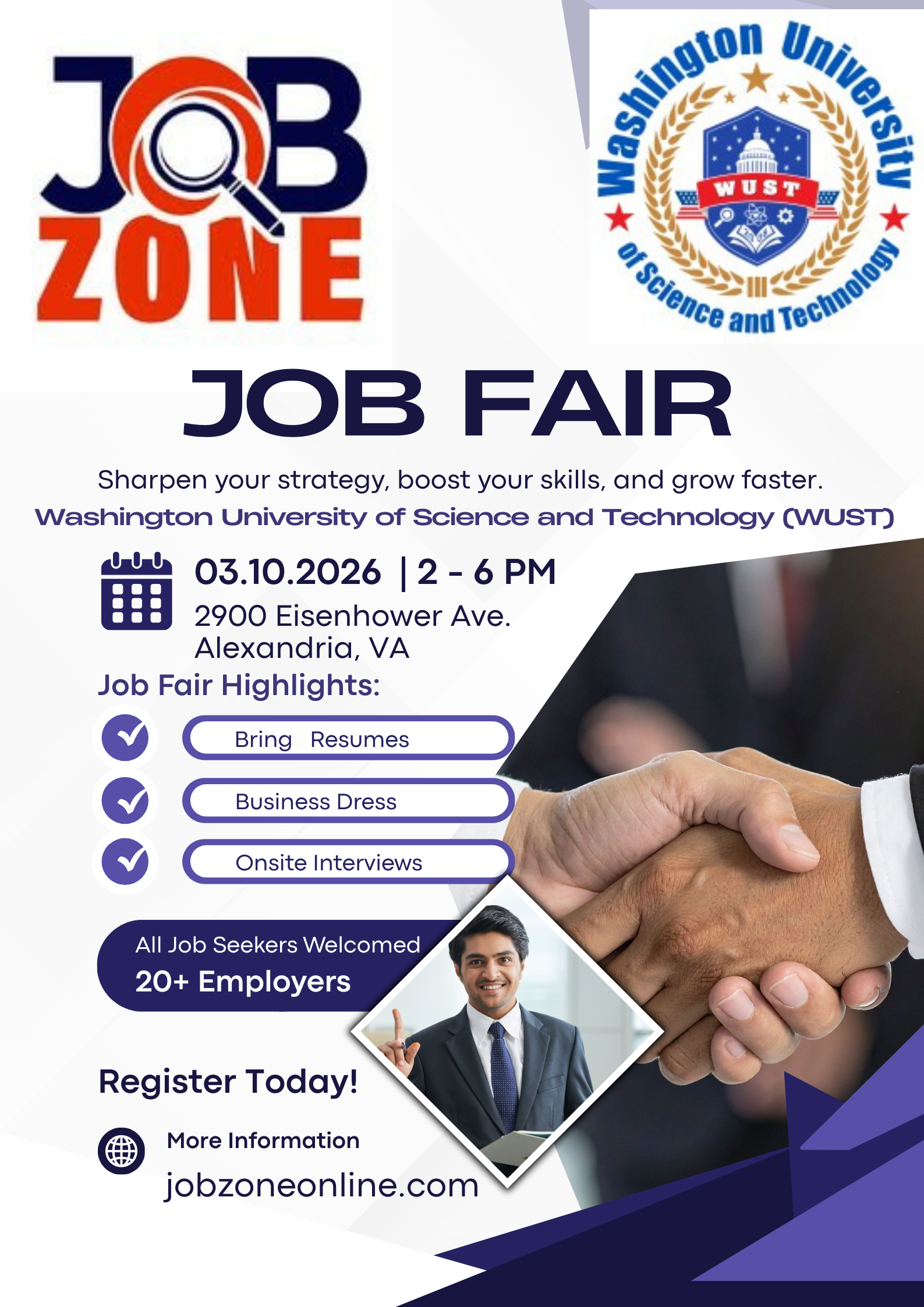 JobZone Alexandria, VA Job Fair 10 Mar 2026