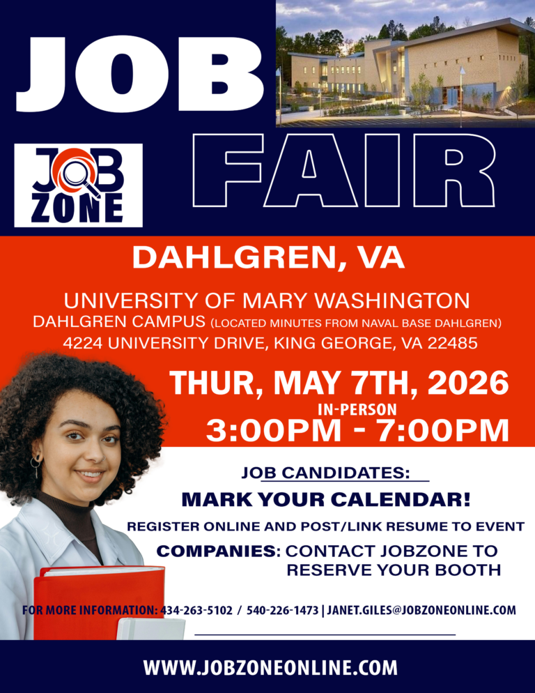 Dahlgren, VA (UMW) — May 7, 2026 (3pm–7pm) — event flyer