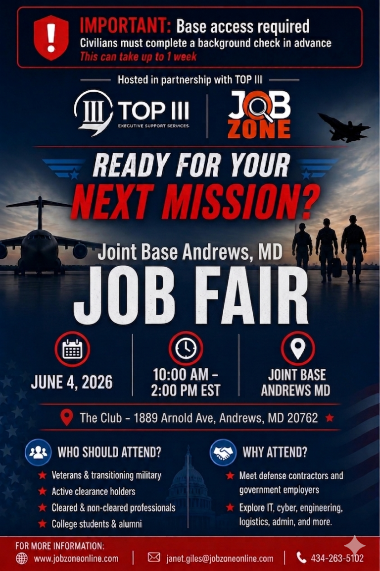 Joint Base Andrews, MD — June 4, 2026 (10am–2pm) — event flyer
